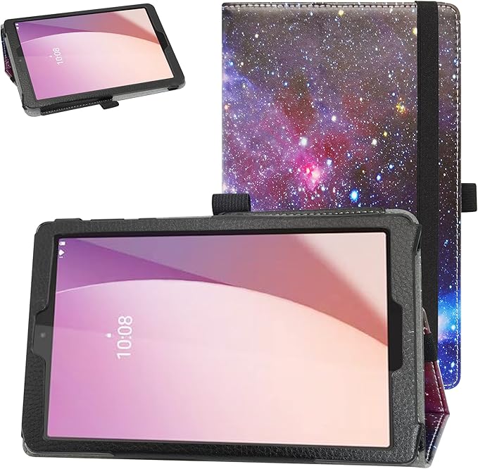 Bige for Lenovo Tab M8 4th Gen Case,PU Leather Folio 2-Folding Stand Cover for Lenovo Tab M8 (4th Gen) TB-300FU 8" Tablet(Only fit Lenovo TB-300FU),Galaxy