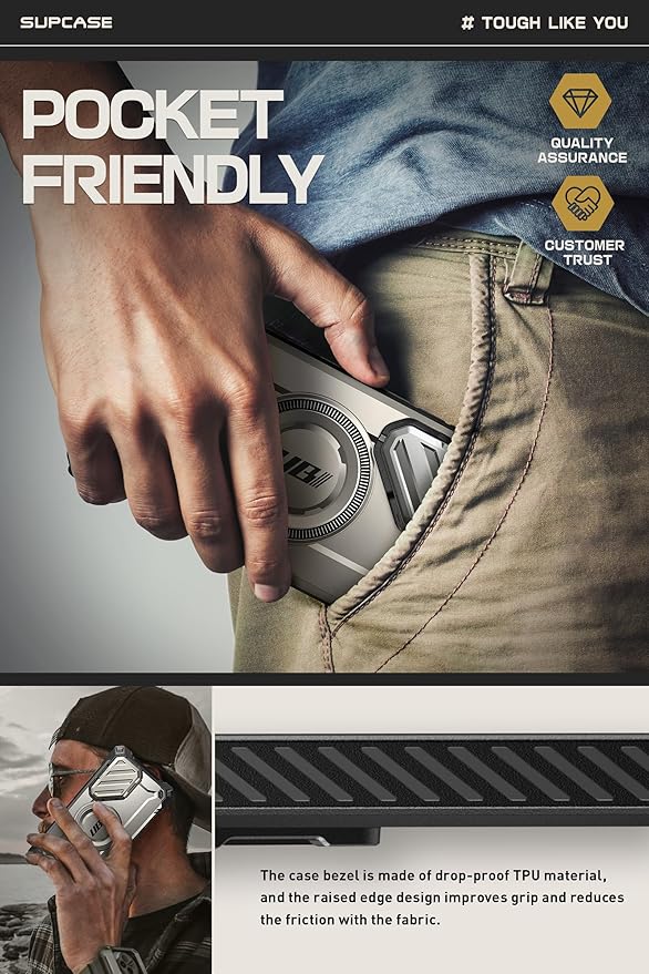 SUPCASE UB Mag XT Case for Samsung Galaxy S24 Ultra (2024 Release), Extreme Lens Protection Slim Rugged Case with Built-in Kickstand (Tigray)