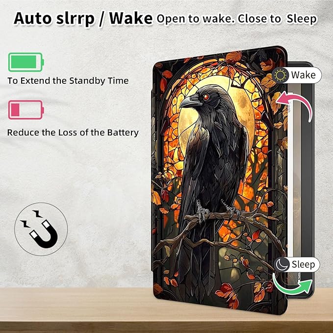 Case for Samsung Galaxy Tab S10 FE / S9 FE 5G 10.9 inch & Tab S9 11 inch, PU Leather 360° Rotating Stand Cover, Auto Sleep/Wake, Folio Smart Protective Cover, Elegant Raven