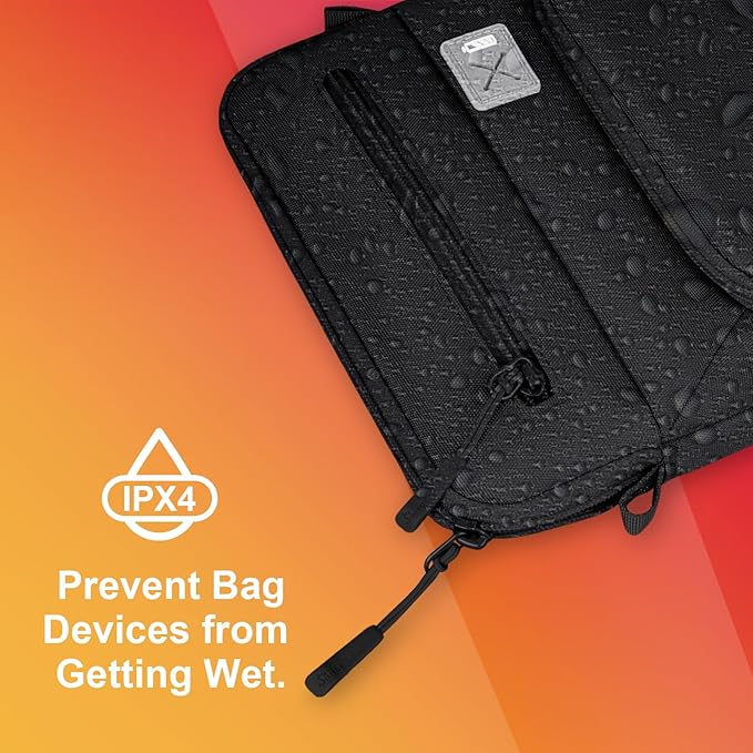 13-14 Inch Laptop Sleeve, Compatible with MacBook Pro 14 (M4–M1), MacBook Air 13/15 (M3/M2), Surface Laptop 4/5, iPad Pro 12.9 (6th–3rd Gen), & More – Waterproof Case with Handle