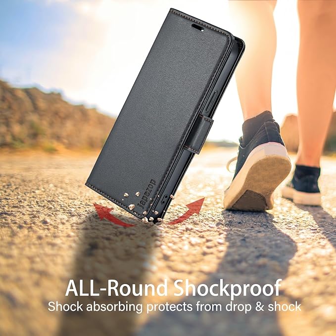 japezop iPhone 15 Plus 5G Wallet Case with [RFID Blocking],Card Holder Kickstand Magnetic,Leather Flip Case Wallet for iPhone 15 Plus 5G 6.7 Inch (Fashion Black)