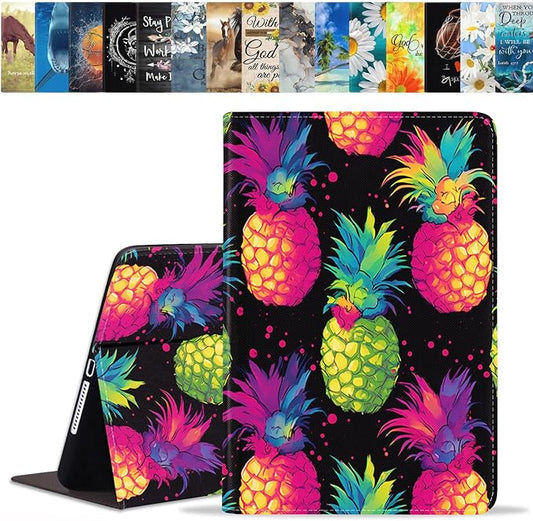 Case for Samsung Galaxy Tab A 10.1 2019 (SM-T510/T515/T517), Slim Lightweight PU Leather Stand Cover with Auto Wake/Sleep for Galaxy Tab A 10.1 Inch - Pineapple