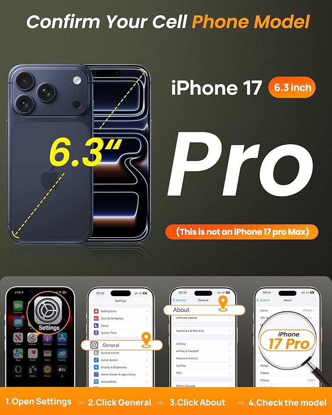 for iPhone 17 Pro Case, Built-in Card Holder & Stand & Lens Cover, Military Grade Drop Tested Soft Silicone Edge Rugged Kickstand Protective Wallet Phone Case for iPhone 17 Pro 2025, Purple