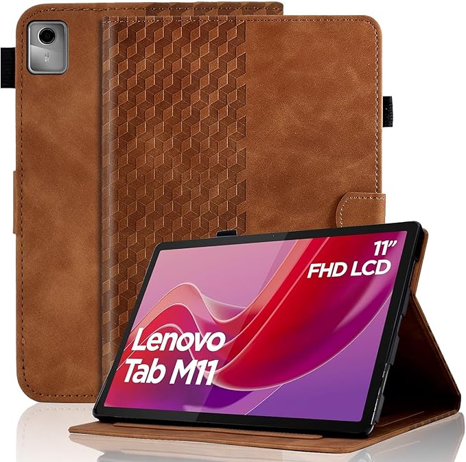 Case for Tab M11 11 Inch Cover (Model:TB330FU) Magnetic PU Leather Folio Adjustable Stand Case Foldable Card Holder Multi-Angle Tab M11,Brown