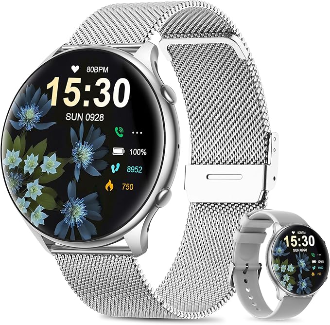 Smart Watches for Women with Menstrual Cycle Tracker, 1.39” HD Smart Watch, Heart Rate/Sleep Monitor, IP67 Waterproof, Women’s Watch Fitness Tracker Compatible with iOS Android