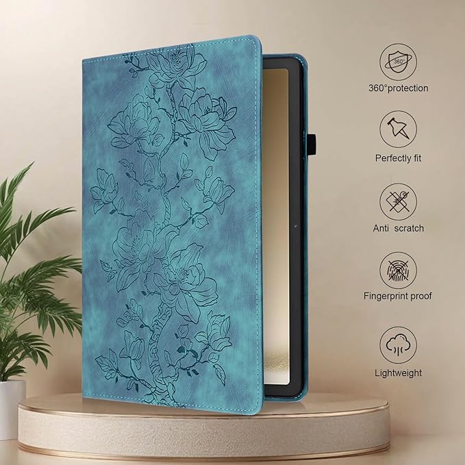 Case for Samsung Galaxy Tab A7 10.4 Inch 2022 2020 (SM-T500/T505/T507), Slim PU Leather Folio Cover with Multi-Angle Stand and Pen Holder, Light Green