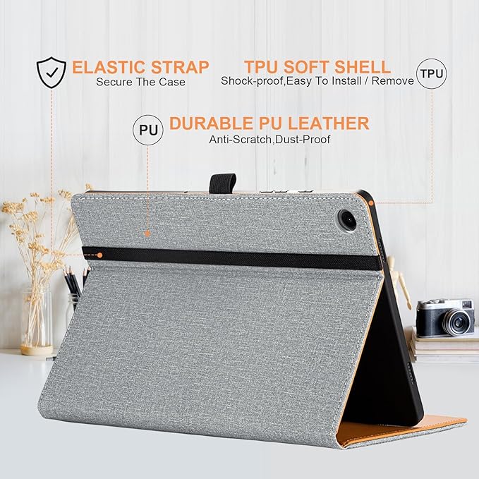 for Samsung Galaxy Tab A9 Plus Case Multiangle Stand for Samsung Tab A9 Plus Tablet Case 11 Inch SM-X210/SM-X216/SM-X218,Gray
