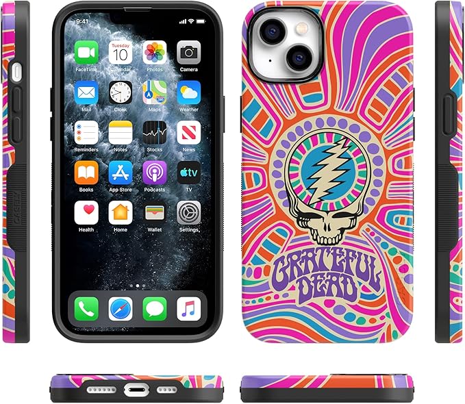 Casely iPhone 14 Case | Art of Chaos | Grateful Dead Skull | Compatible with MagSafe | Bold Protective Design
