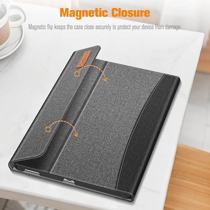 Fintie Case for Samsung Galaxy Tab S10 FE Plus 13.1 Inch 2025 Model (SM-X620/X626) with Built-in S Pen Holder, Multiple Angle Portfolio Business Cover with Pocket Auto Sleep/Wake, Gray