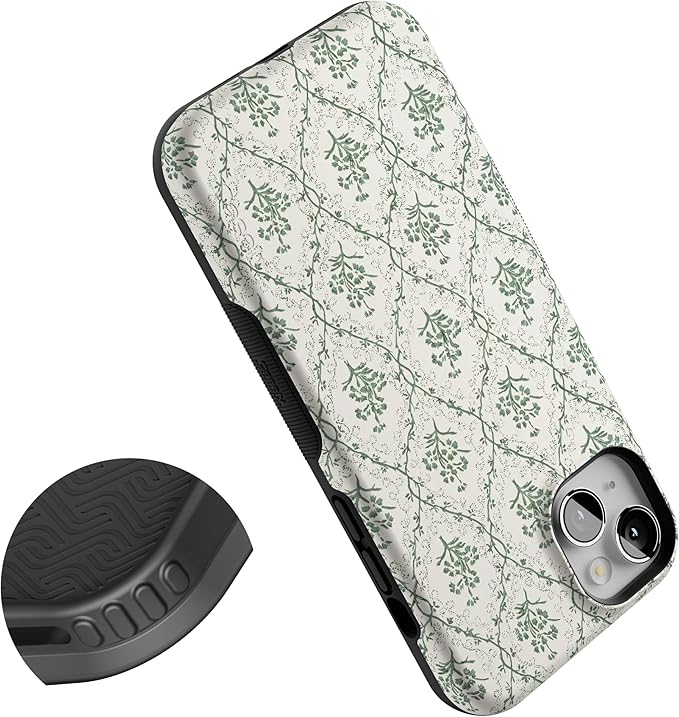 Casely iPhone 14 Case | Sage Tapestry | Floral Vines | Compatible with MagSafe | Bold Protective Design
