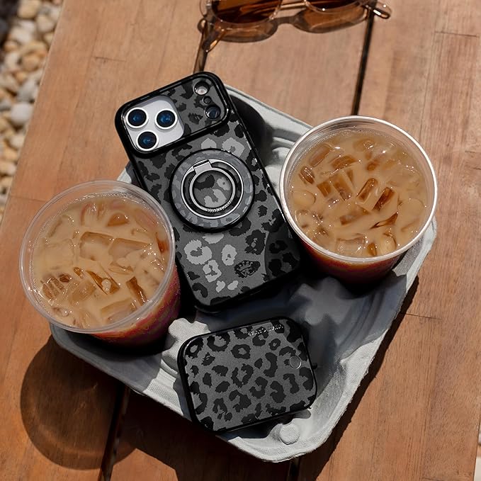 VELVET CAVIAR Case for iPhone 17 Air | Compatible with MagSafe | 10ft Drop Tested | Protective Designer Cases | Black Leopard Print