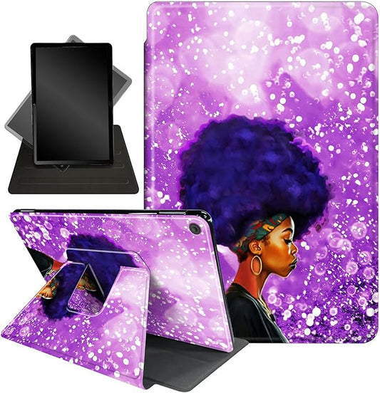 Case for Lenovo Tab M10 Plus 10.3", 360 Degree Rotating Folding Stand,with Auto Sleep/Wake Case for Lenovo Tab M10 Plus (2020 2nd Gen) TB-X606F/TB-X606X 10.3" FHD Tablet,Purple African Womans