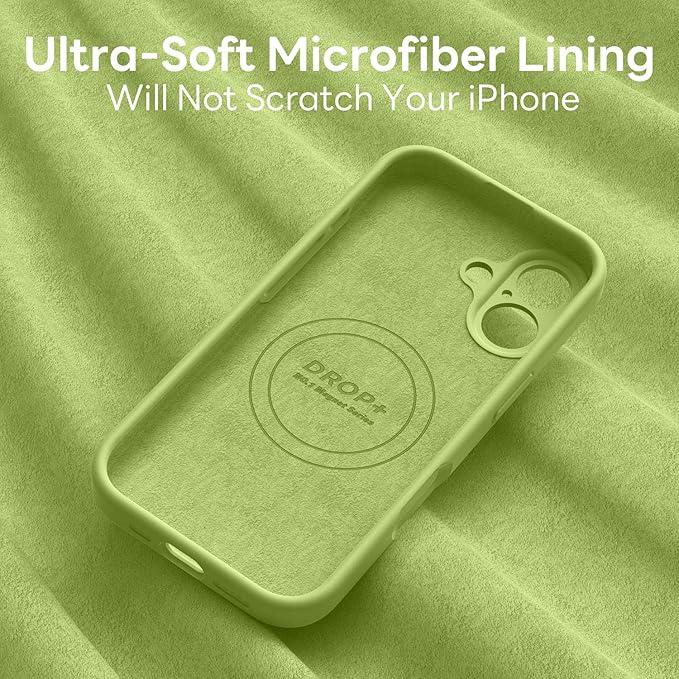 Vooii Magnetic Compatible with iPhone 17 Case (Compatible with Magsafe) (Upgraded Camera Protection) Liquid Silicone Shockproof Full Body Protective Phone Cover for Women Men, Cedar Green, 6.3"