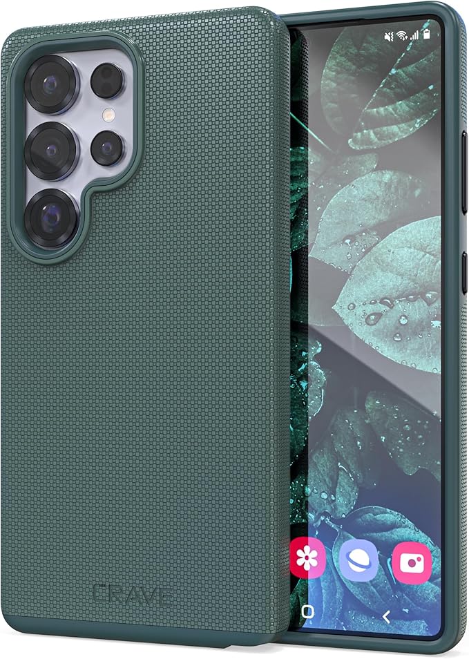 Crave Dual Guard Compatible with Samsung Galaxy S25 Ultra Case, Shockproof Protection Dual Layer Case for Samsung Galaxy S25 Ultra - Forest Green