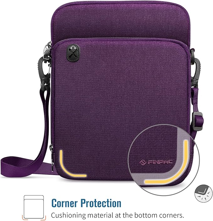 FINTIE 11 Inch Tablet Sleeve Case, Briefcase Shoulder Bag for 11" iPad (A16) 2025, Air M3 M2 2025/2024, 10.9" iPad 10th Gen, 10.9" Air 5/4, Galaxy Tab, Purple