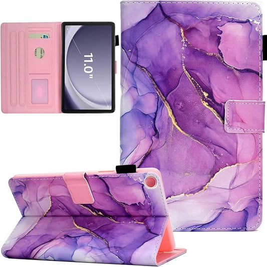 KEROM Case for Samsung Galaxy Tab A9+ Plus 11 Inch 2024 2023 (SM-X210/X216/X218), Slim PU Leather Stand Case Protective Cover for Galaxy Tab A9+/A9 Plus Tablet, Auto Wake/Sleep - Purple