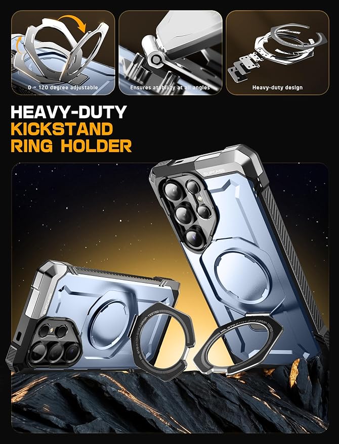 SUPCASE for Samsung Galaxy S25 Ultra Case with Stand (Unicorn Beetle Grip), [S Pen Friendly] [Compatible with MagSafe] [Military-Grade Protection] Magnetic Phone Case for S25 Ultra 6.9 Inch, Tilt