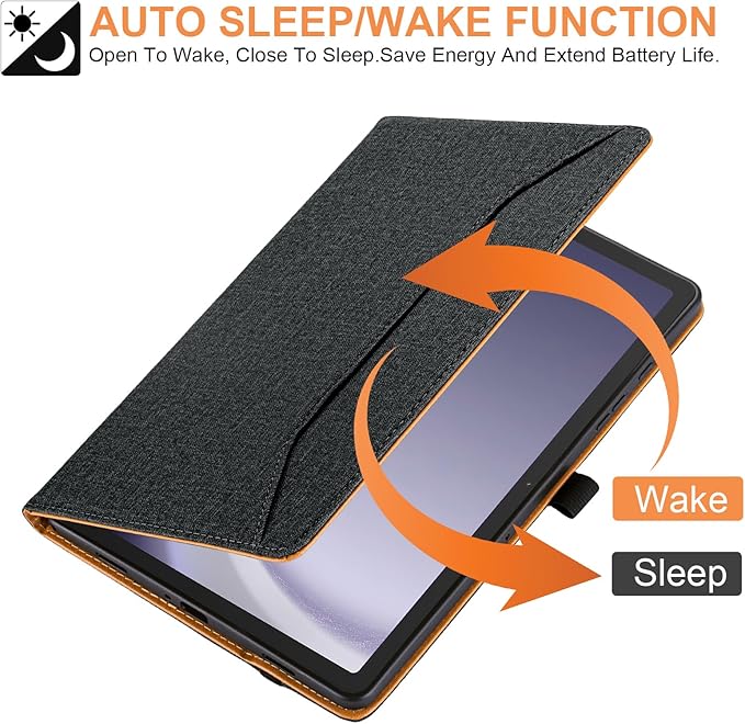 for Samsung Galaxy Tab A9 Plus Case Multiangle Stand for Samsung Tab A9 Plus Tablet Case 11 Inch SM-X210/SM-X216/SM-X218,Black