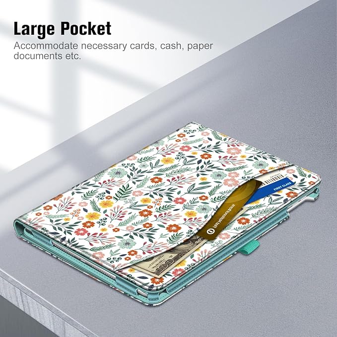 Fintie Case for iPad 9th / 8th / 7th Generation (2021/2020/2019) 10.2 Inch - [Corner Protection] Multi-Angle Viewing Stand Cover with Pocket & Pencil Holder, Auto Sleep Wake, Spring Bloom