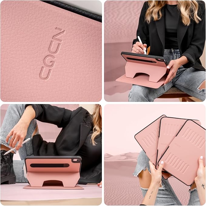 ZUGU CASE for iPad 10.9 Inch Case iPad 11th/10th Generation (A16 2025/2022), Magnetic Stand & Sleep/Wake Cover for 11th/10th Gen iPad, Model #s A3354, A3355, A3356, A2696, A2757, A2777, Desert Rose