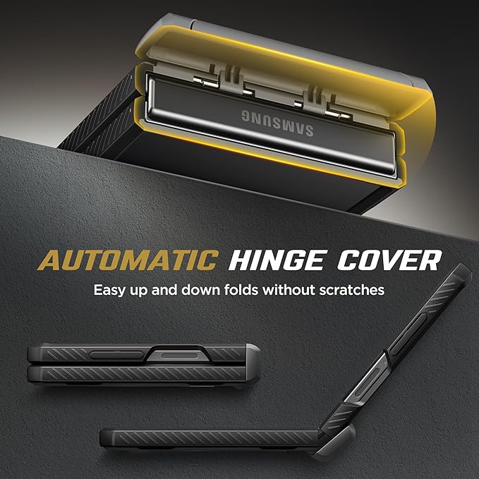 TONGATE 360° Spin Magnetic Stand for Z Flip 7 Case with Privacy Screen Protector, [Compatible with Magsafe] [Anti Spy] Full-Body Shockproof Samsung Galaxy Z Flip 7 Case with Hinge Protection, Black