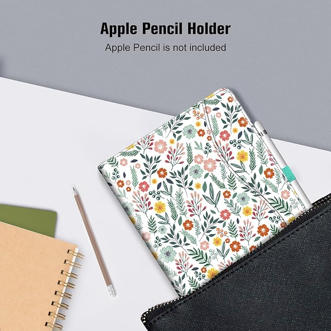 Fintie Case for iPad 9th / 8th / 7th Generation (2021/2020/2019) 10.2 Inch - [Corner Protection] Multi-Angle Viewing Stand Cover with Pocket & Pencil Holder, Auto Sleep Wake, Spring Bloom