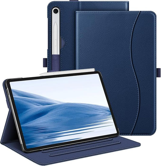 Fintie Case for Samsung Galaxy Tab S10 Lite/ S10 FE/ S9 FE 5G 10.9 Inch/Tab S9 11 Inch with S Pen Holder, Multi-Angle Viewing Protective Cover with Pocket, Auto Sleep/Wake, Dark Blue