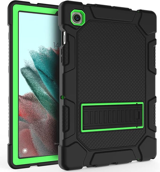 Rantice Galaxy Tab A8 10.5 Case with Kickstand, Hybrid Shockproof Rugged Cover for Samsung A8 Tablet Case 10.5 Inch (SM-X200/X205/X207), Black+Green