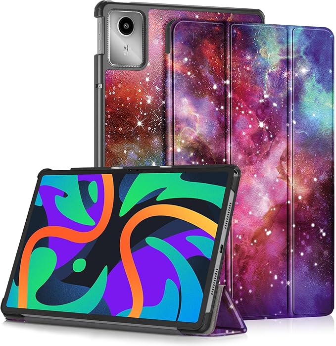 Case Compatible with Lenovo Tab M11 2023 TB-330FU / Lenovo Xiaoxin Pad 2024 TB-331FC 11 Inch Tablet,Slim Lightweight Trifold PC Cover with Auto Wake/Sleep Function,Galaxy