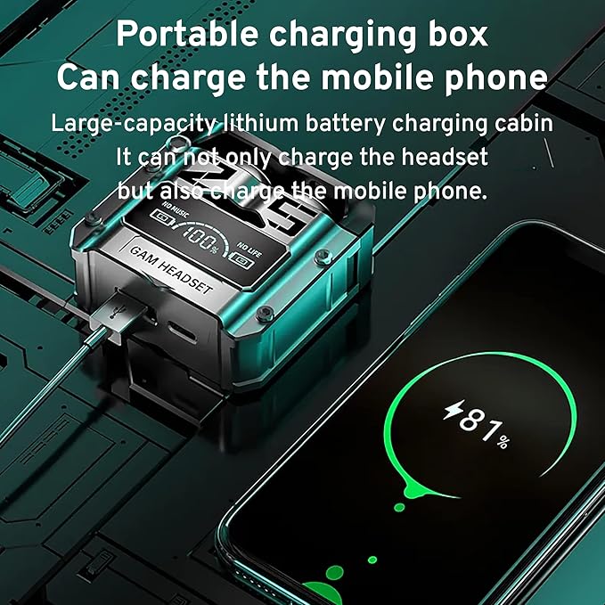 M25 BT5.3 Wireless Sport Earbuds with Environment Noise Cancelling, IPX7 Waterproof, Bluetooth Stereo, 4 Built-in Microphones, Premium Sound and Deep Bass (Silver)