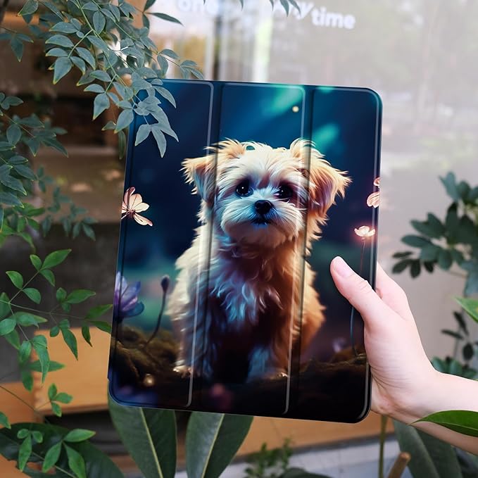 Case for Samsung Galaxy Tab S8 2022 & S7 2020, Shockproof Tablet Case for Samsung Tab S8/S7 11 inch with Auto Sleep/Wake & Trifold Stand & Soft TPU Back Cover, Fantasy Puppy