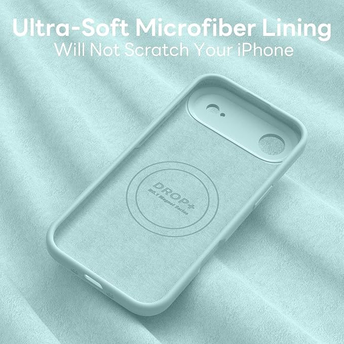 Vooii Magnetic Compatible with iPhone Air Case (Compatible with Magsafe) (Upgraded Camera Protection) Liquid Silicone Shockproof Full Body Protective Phone Cover for Women Men, Mint, 6.5"