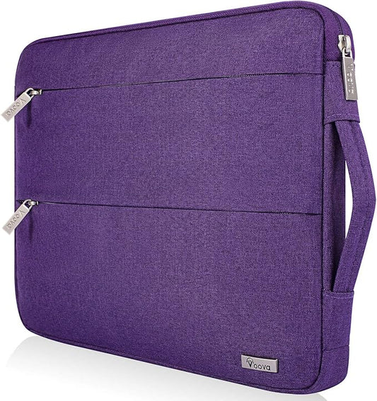 Voova 13 13.6 Inch Laptop Sleeve Case Compatible with MacBook Air 13 M1/M2/M3/M4 2020-2025, MacBook Pro 13/14, IPad Air/Pro 13, Waterproof Slim Computer Bag Cover with Handle, Purple