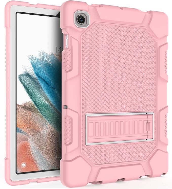 Rantice Galaxy Tab A8 10.5 Case with Kickstand, Hybrid Shockproof Rugged Cover for Samsung A8 Tablet Case 10.5 Inch (SM-X200/X205/X207), Rose+Grey