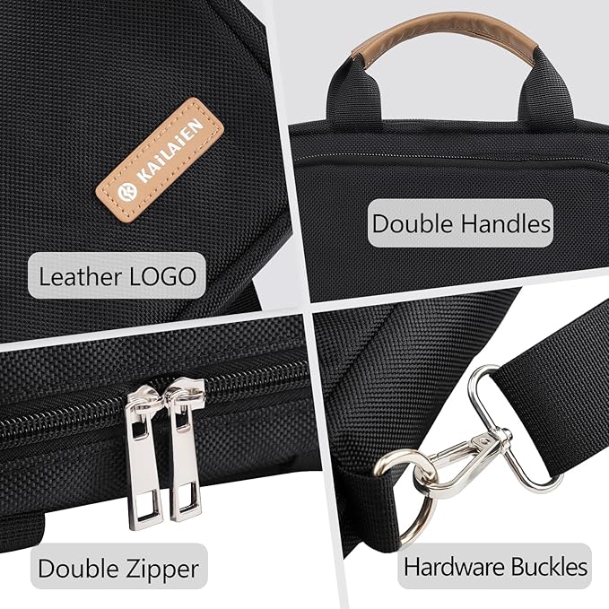 13.3-14 Inch Laptop Sleeve Bag, Laptop Bag for 14'' MacBook Pro M4 2024,14'' MacBook Pro M3&M2&M1 2023/2021, 13.6/13'' New MacBook Air M3/M2 2024/2022,Tab S8 Ultra 14.6",with Shoulder Strap(Black)