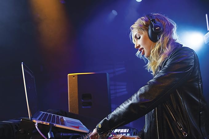 AKG Pro Audio K371 Wired Over-Ear, Closed-Back, Foldable Professional Recording Studio Headphones, Studio Monitor Mixing, Podcast, DJ Stereo Headsets, Black