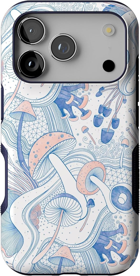 Casely iPhone 17 Pro Case | The Fun Guy | Enchanted Forest Mushroom Floral | Bold Protective Design | Compatible with MagSafe