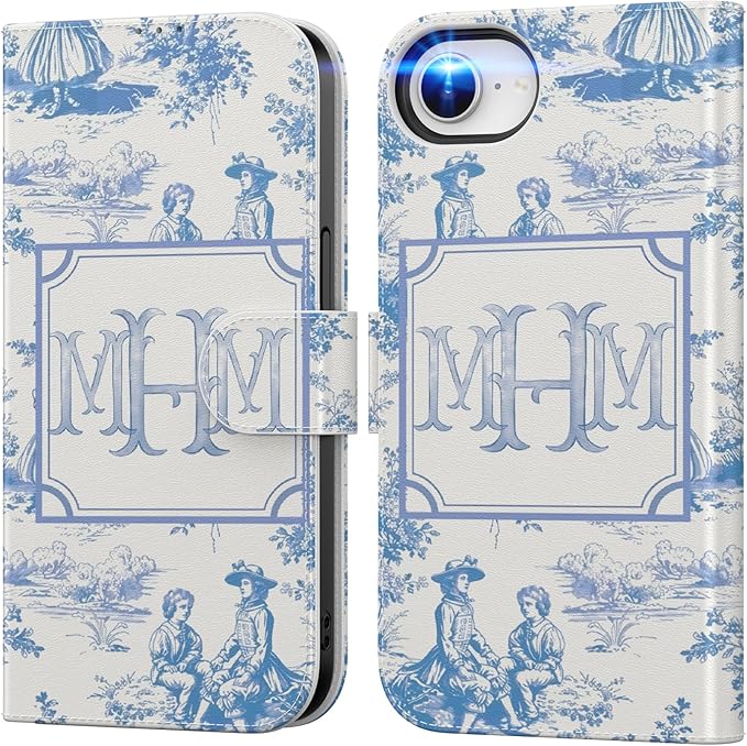 DEENAKIN for iPhone 16e Wallet Case with Card Holder + Cash Clip, RFID-Blocking, Military-Grade Drop Protection, Magnetic Closure with Leather Kickstand - Heritage Artistry