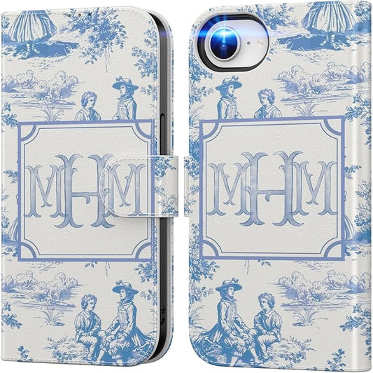 DEENAKIN for iPhone 16e Wallet Case with Card Holder + Cash Clip, RFID-Blocking, Military-Grade Drop Protection, Magnetic Closure with Leather Kickstand - Heritage Artistry