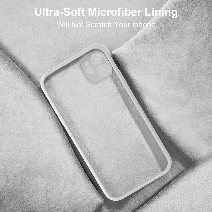 Vooii Compatible with iPhone 11 Case, Upgraded Liquid Silicone with [Flat Edges] [Camera Protection] [Soft Anti-Scratch Microfiber Lining] Phone Case for iPhone 11 6.1 inch - Stone