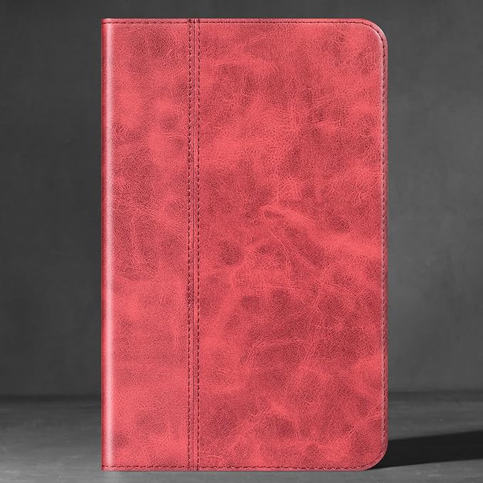 for Samsung Galaxy Tab A 10.1 inch Case 2019 Model(SM-T510/T515/T517) Genuine Leather Cover Protective Shell.Red