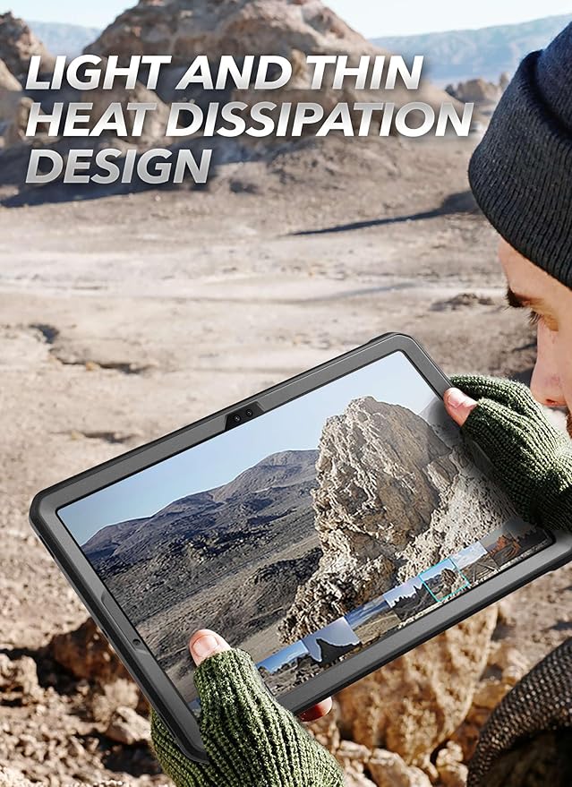 SUPCASE for Samsung Galaxy Tab S10 Plus 12.4 Inch (2024) Case with Stand, [Unicorn Beetle Pro] [Built-in Screen Protector & S Pen Holder] Rugged Protective Tablet Cover for Galaxy Tab S9 Plus, Black