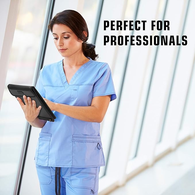 USA GEAR 10" Tablet Case Sleeve, Designed in The U.S., with Open Front & Shoulder Strap – Compatible with iPad 10.2 9th Gen, Samsung Galaxy Tab A 10.1, Tab S6 Lite, and More 10" Tablets