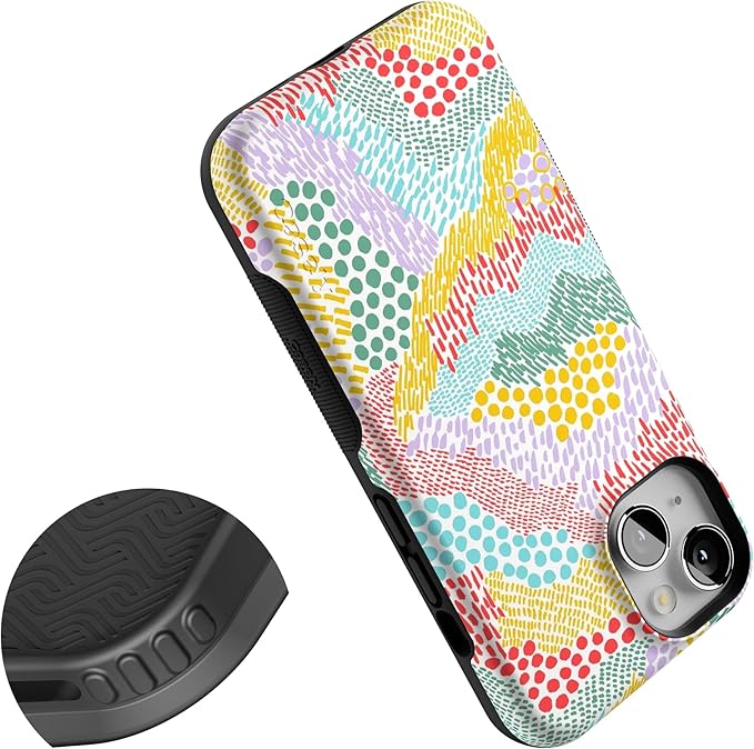 Casely iPhone 14 Case | Color Me Happy | Pattern Colorblock | Compatible with MagSafe | Bold Protective Design