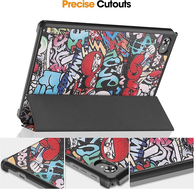 Case for TECLAST M40 Plus 2022 /P30S 10.1 inch Tablet, Folding Folio Ultra-Thin PU Leather Stand Case Cover for Teclast M40 Plus / P40HD / P30S 2022 Released Graffiti
