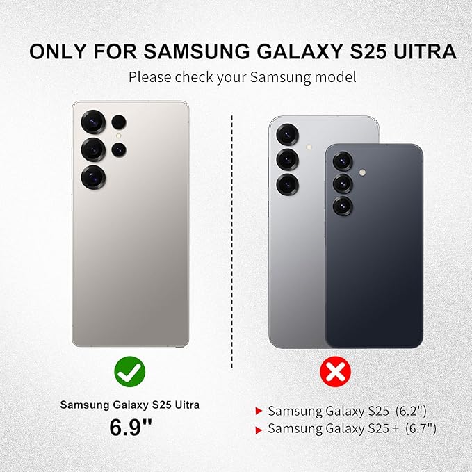 Case for Galaxy S25 Ultra 6.9"-Genuine Leather Folio Wallet Case with Kickstand RFID Blocking Card Holder Magnetic Protective Phone Cover Compatible with Galaxy S25 Ultra 2025 (Brown)