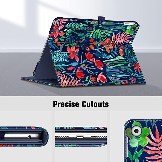 Fintie Case for iPad 9th / 8th / 7th Generation (2021/2020/2019) 10.2 Inch - [Corner Protection] Multi-Angle Viewing Stand Cover with Pocket & Pencil Holder, Auto Sleep Wake, Jungle Night
