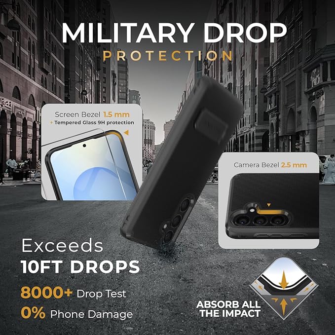 MOTIVE Compatible with Samsung Galaxy s25 case Holster, [10FT Military Grade Drop Protection] with Screen Protector, for s25 Belt Clip case 6.2” | Ranger V2 [Fits s24 Phone]