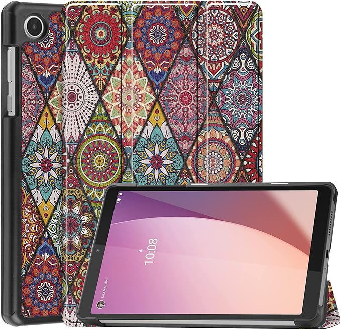 Case for Lenovo Tab M8 4th Gen 2023, Folding Folio Ultra-Thin PU Leather Stand Case Cover for Lenovo Tab M8 4th Gen TB-300FU Mandala