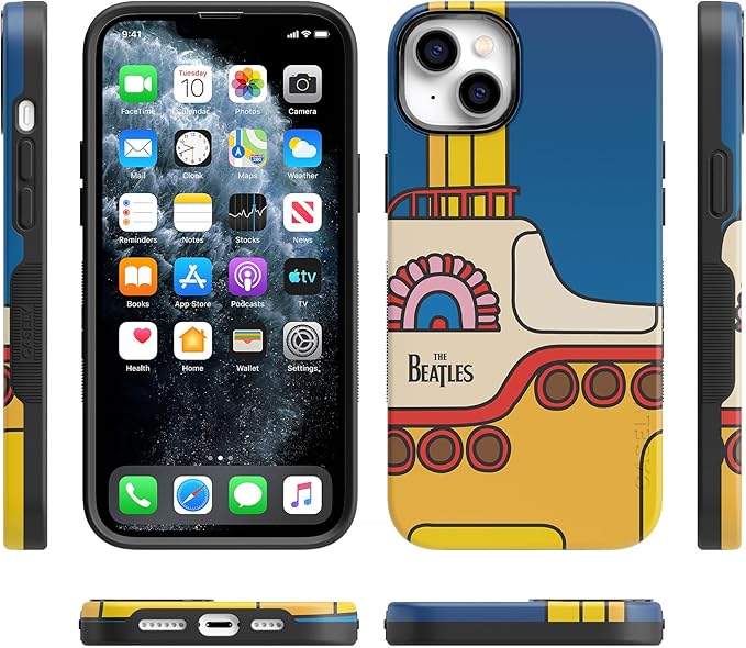 Casely iPhone 14 Case | Beatles | Yellow Submarine | Compatible with MagSafe | Bold Protective Design